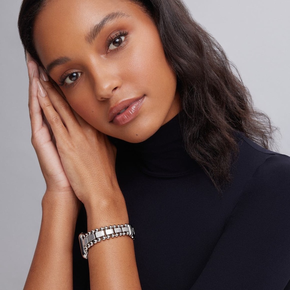 Lagos Stainless Steel Smart Caviar Apple Watch Band - Picture 2 of 8